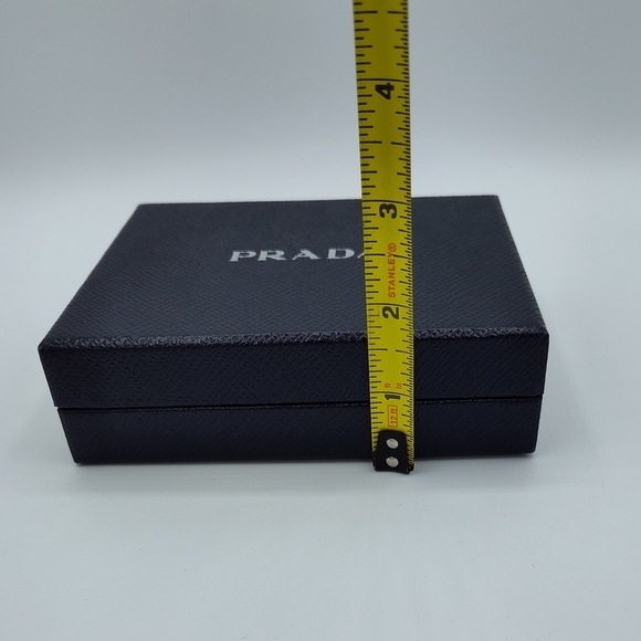 PRADA Navy Saffiano Gift Box | Silver Logo | 6.25x5.25 | Luxury Packaging EUC - Picture 6 of 6
